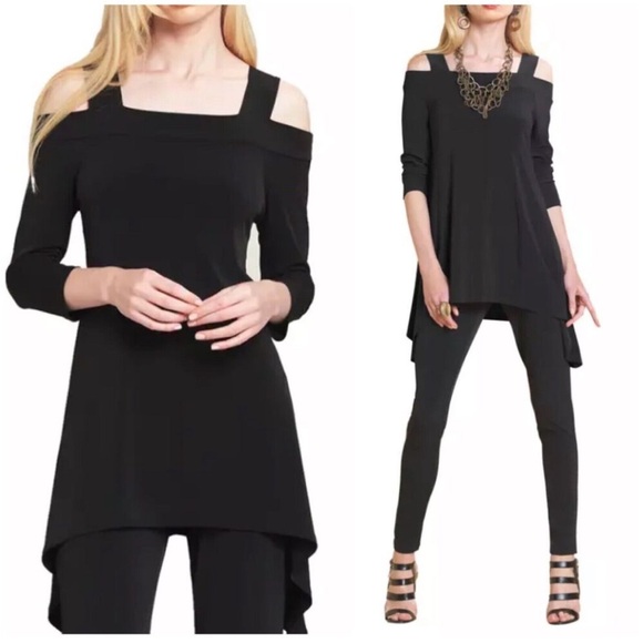Clara Sun Woo Cold Shoulder Asymmetrical Tunic - Picture 1 of 6